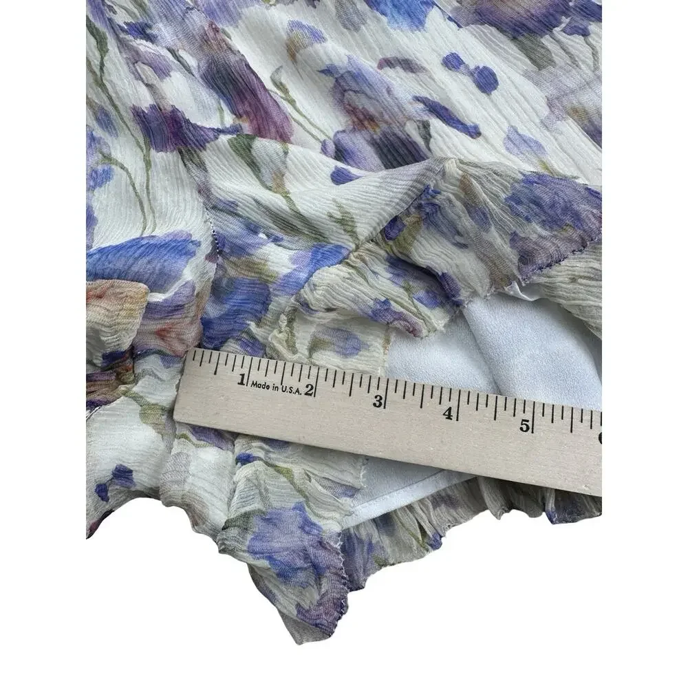 Zimmermann Tama Iris Silk Playsuit Romper Floral Ruffle Button Front No Belt 3 - Picture 4 of 13
